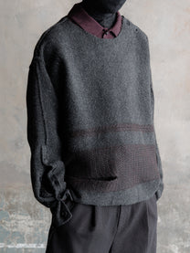 26FW｜Deconstructed Cropped Sweater