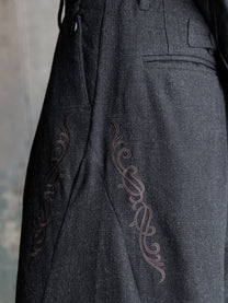 26FW｜Embroidered Overlock Trousers
