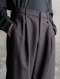 26FW｜Asymmetric Suspender Skirt-Panel Pants