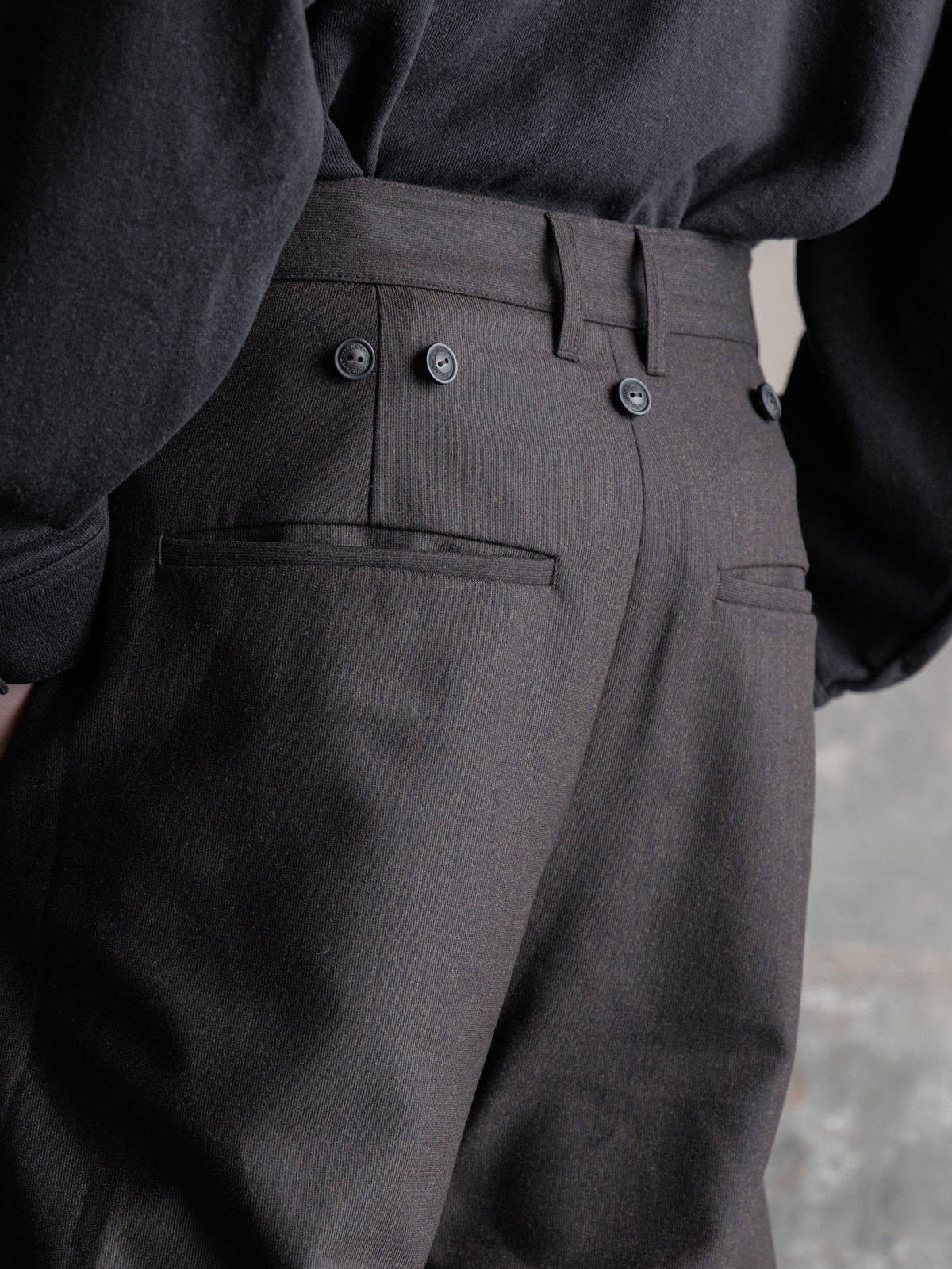 26FW｜Asymmetric Suspender Skirt-Panel Pants