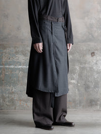 26FW｜Asymmetric Suspender Skirt-Panel Pants