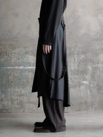 26FW｜Asymmetric Suspender Skirt-Panel Pants