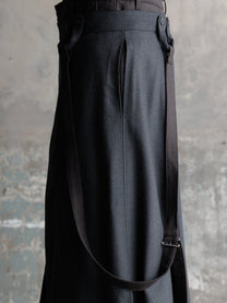 26FW｜Asymmetric Suspender Skirt-Panel Pants