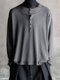 26FW｜Double Layered Henley (Grey)