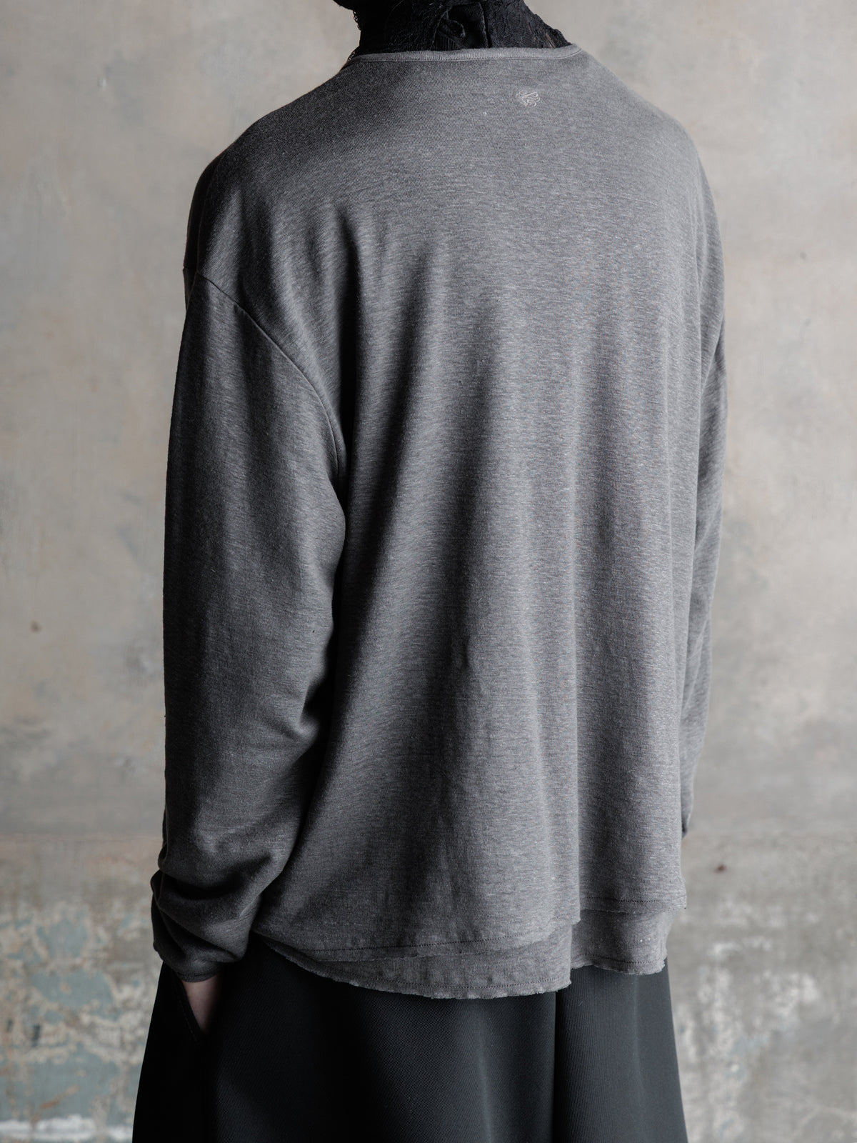 26FW｜Double Layered Henley (Grey)