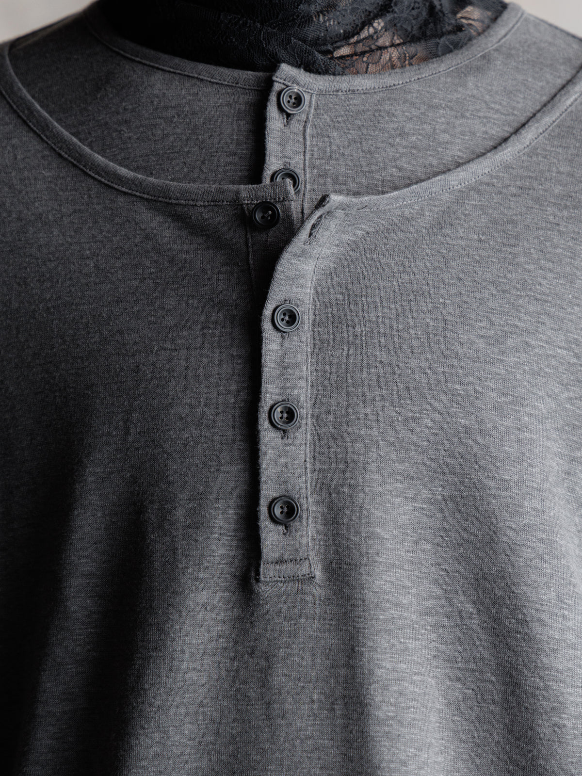 26FW｜Double Layered Henley (Grey)