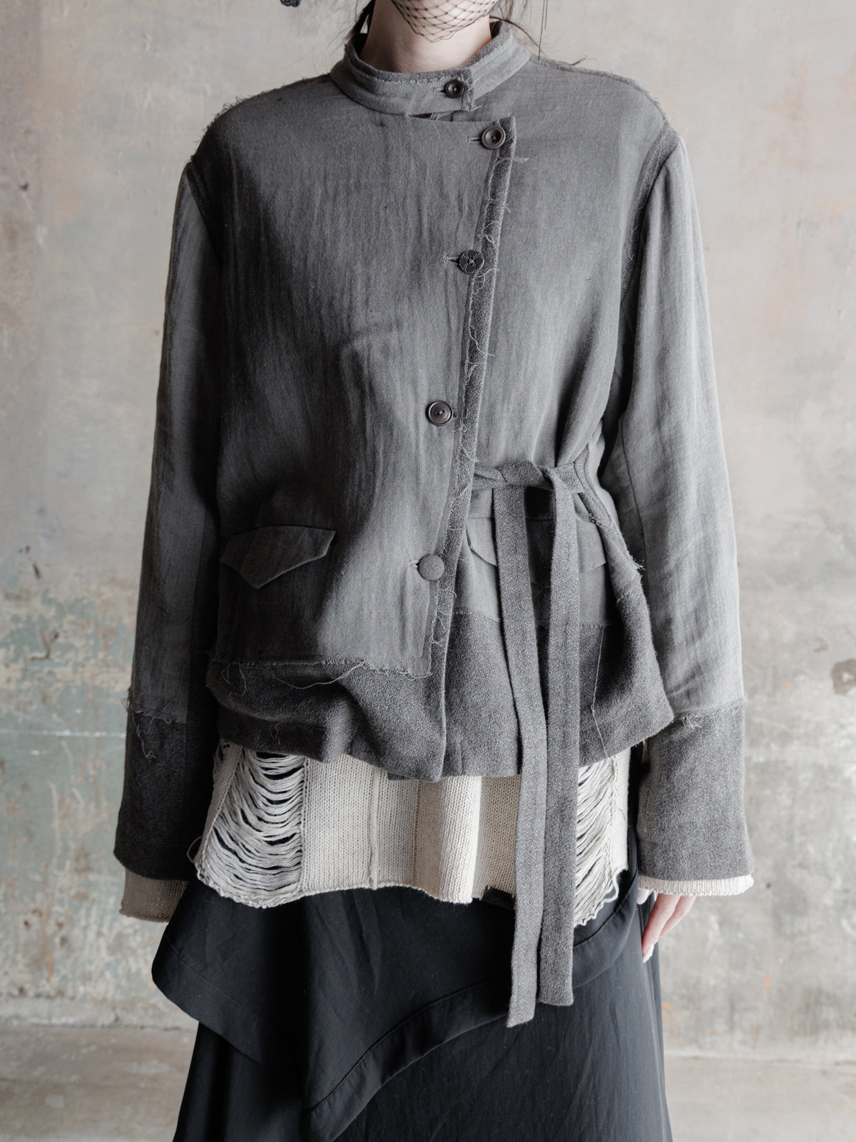 Forgotten Materials WMS｜Asymmetric Single-Breasted Mandarin JKT