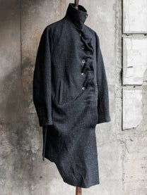 Forgotten Materials WMS｜Convertible Collar Tweed Belted Coat