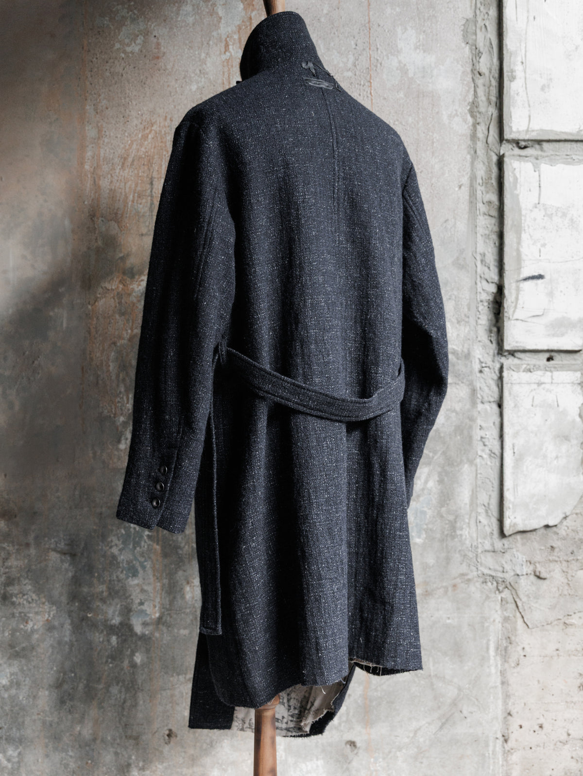 Forgotten Materials WMS｜Convertible Collar Tweed Belted Coat