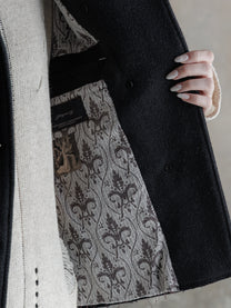 26FW WMS｜Cropped Wool Knit-Panel JKT