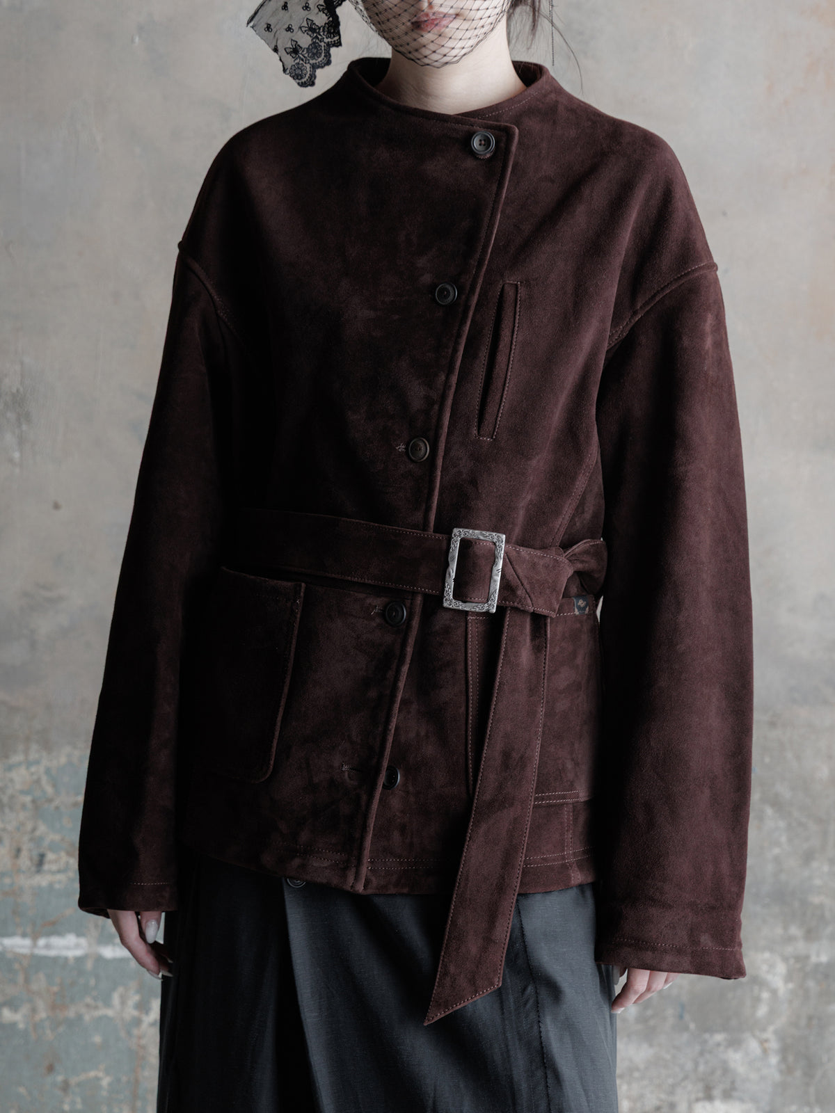 26FW WMS｜Belted Suede JKT
