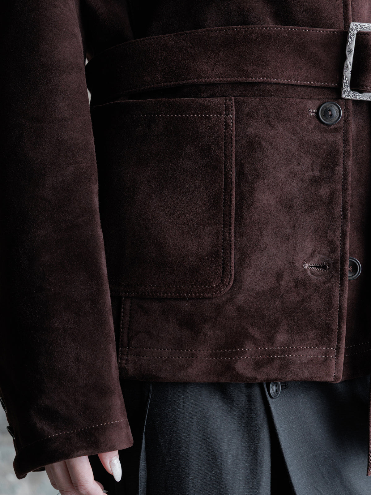 26FW WMS｜Belted Suede JKT