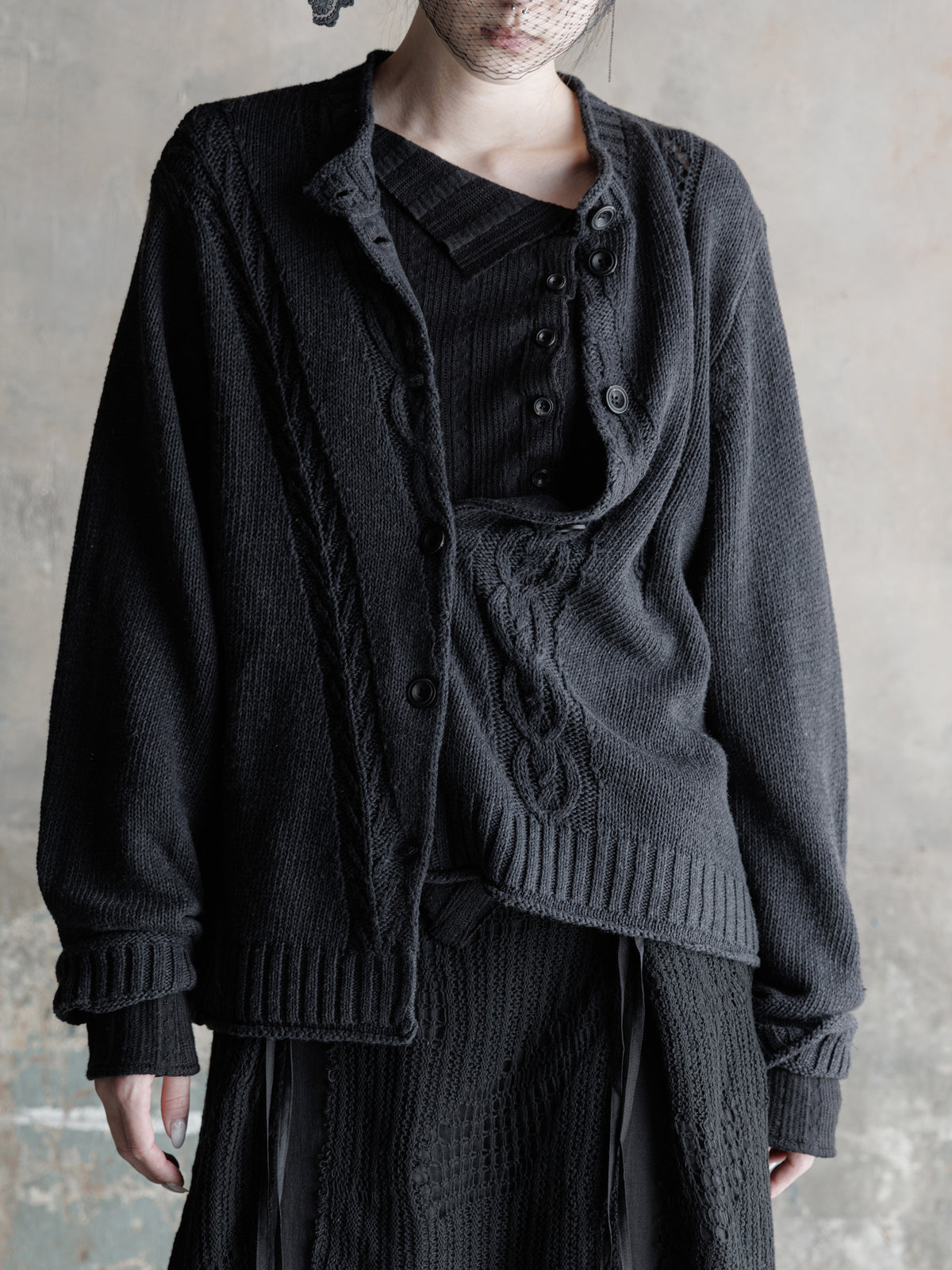 26FW WMS｜Textured Twist Cardigan