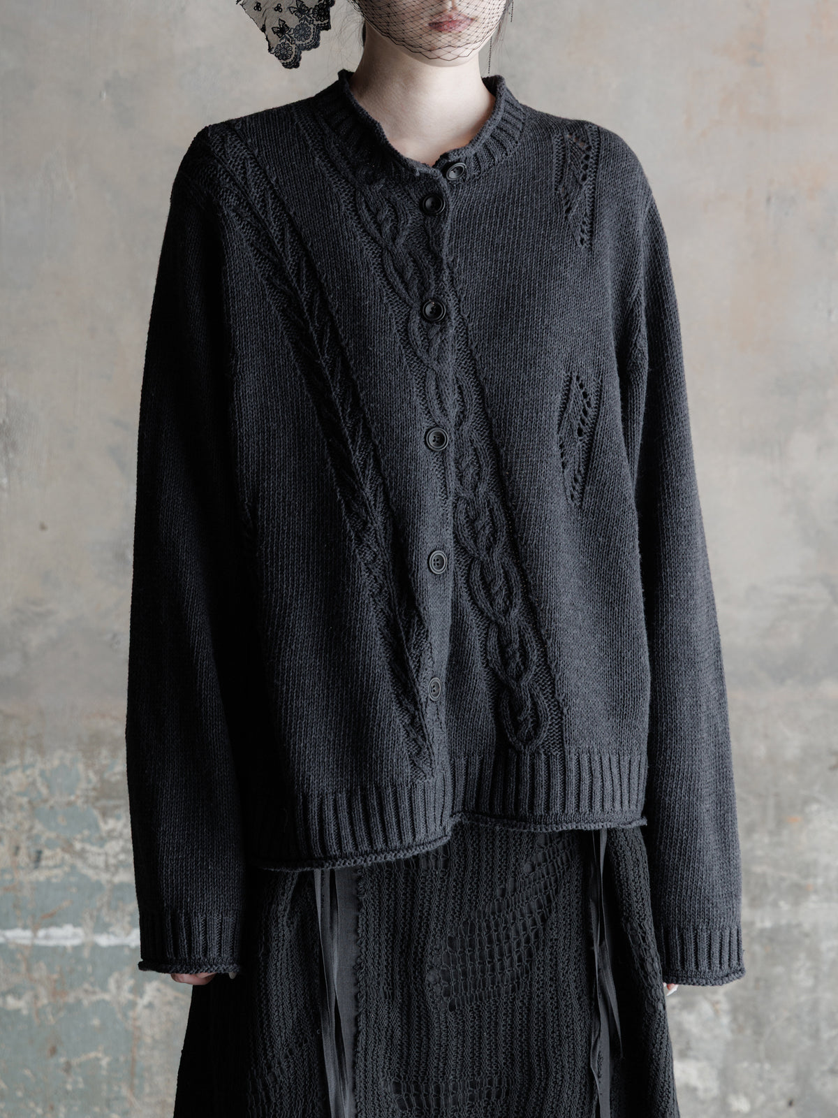 26FW WMS｜Textured Twist Cardigan