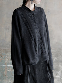 26FW WMS｜Textured Twist Cardigan