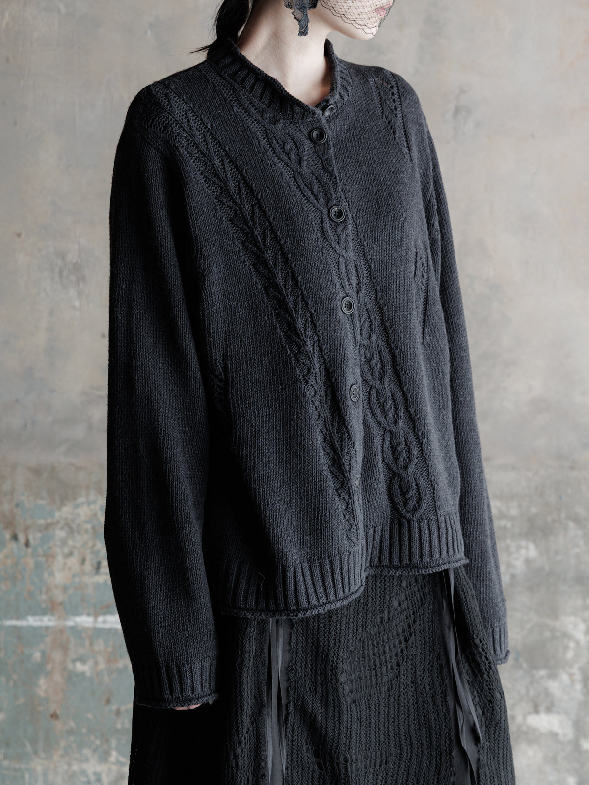 26FW WMS｜Textured Twist Cardigan
