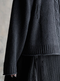 26FW WMS｜Textured Twist Cardigan
