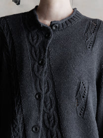 26FW WMS｜Textured Twist Cardigan