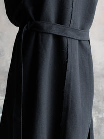 26FW WMS｜Raw-Edge Double-Collar Long Coat