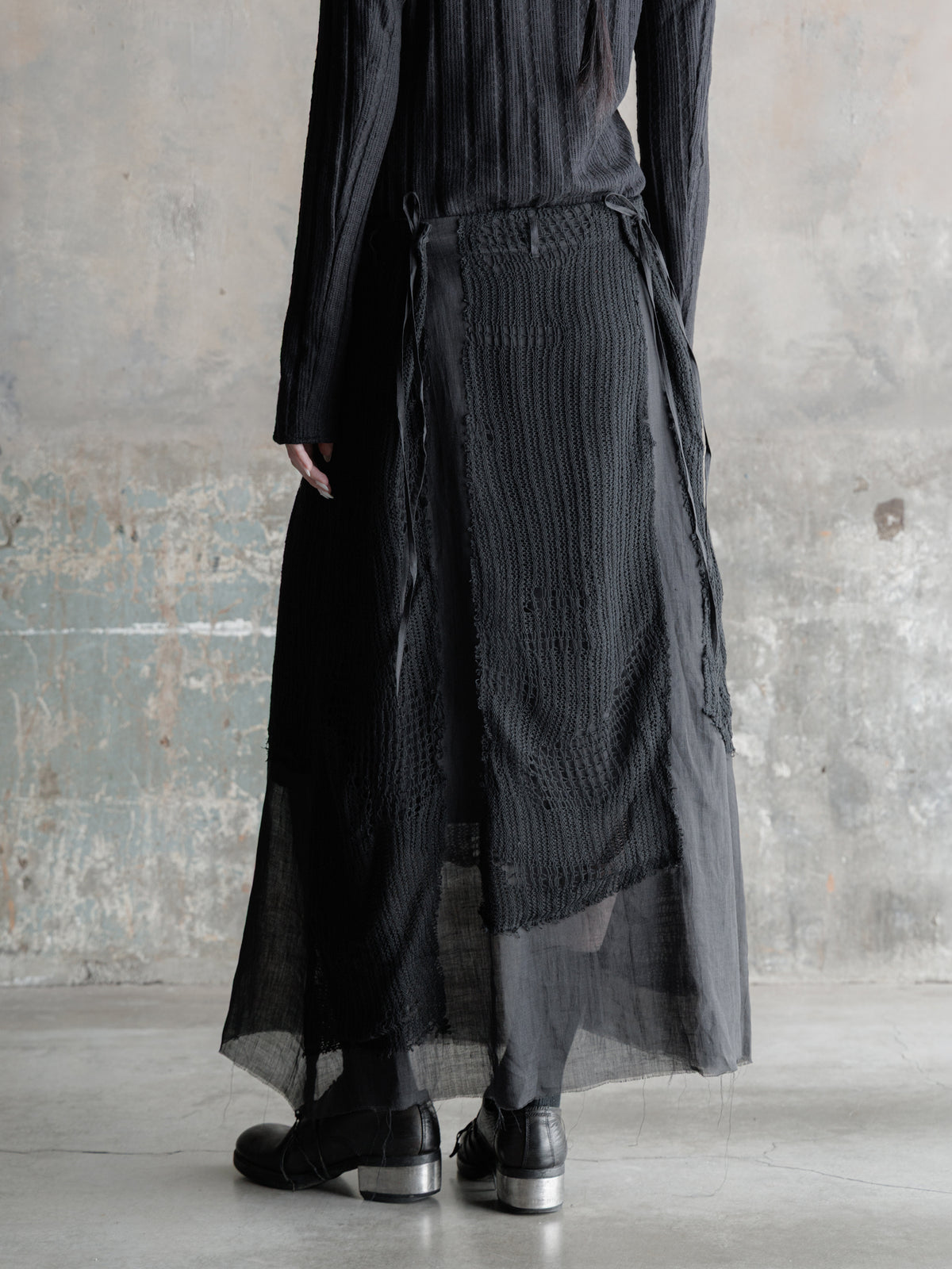 26FW WMS｜Knit Panel Tie Skirt