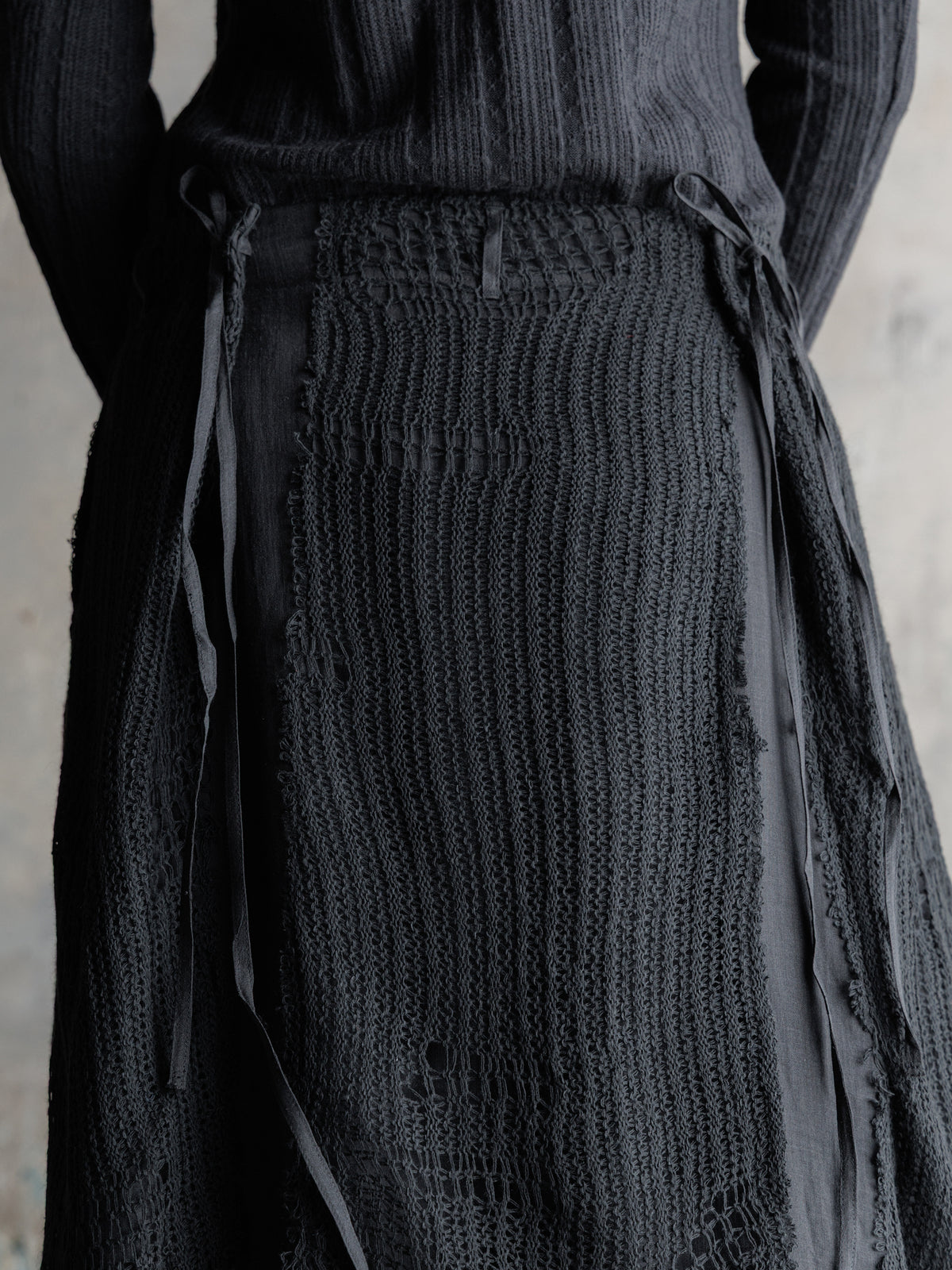 26FW WMS｜Knit Panel Tie Skirt