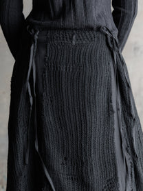26FW WMS｜Knit Panel Tie Skirt