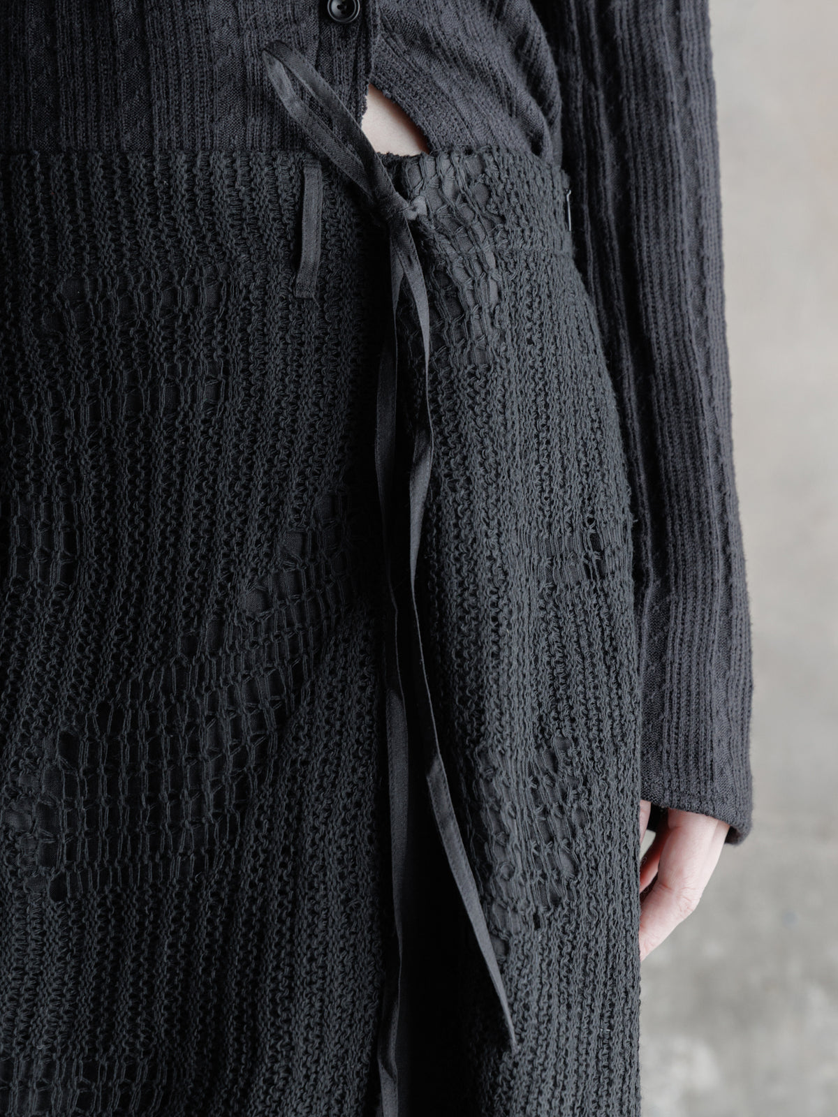 26FW WMS｜Knit Panel Tie Skirt