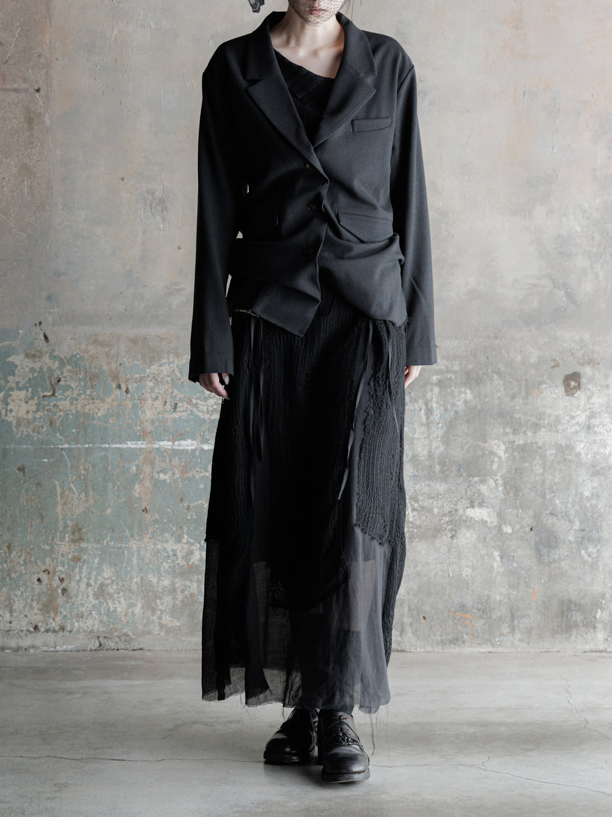 26FW WMS｜Knit Panel Tie Skirt