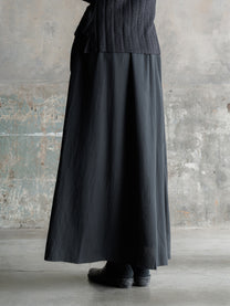 26FW WMS｜Layered Raw-Edge Skirt