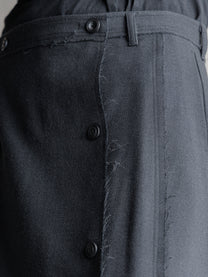 26FW WMS｜Double Breasted Frayed Skirt