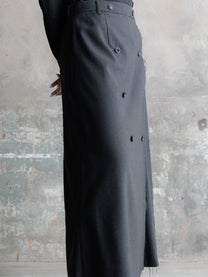 26FW WMS｜Double Breasted Frayed Skirt