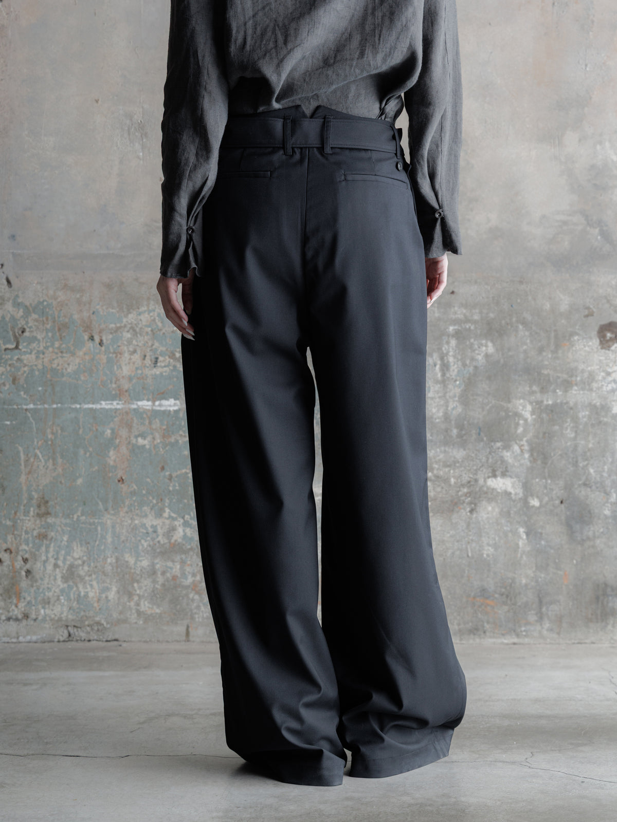 26FW WMS｜Belted Pleats Trousers