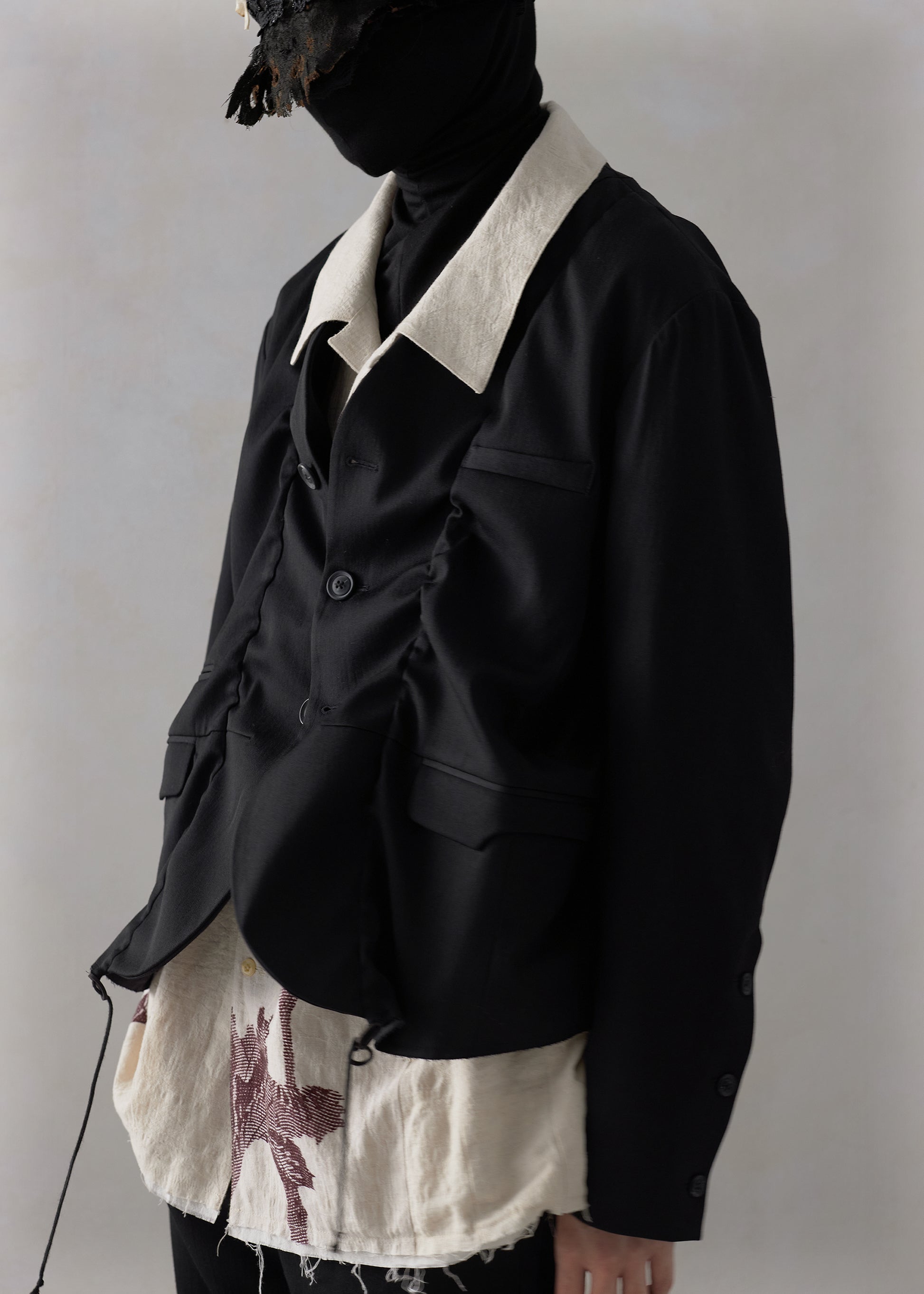 22FW｜Drawstring Bondage Strap Blazer