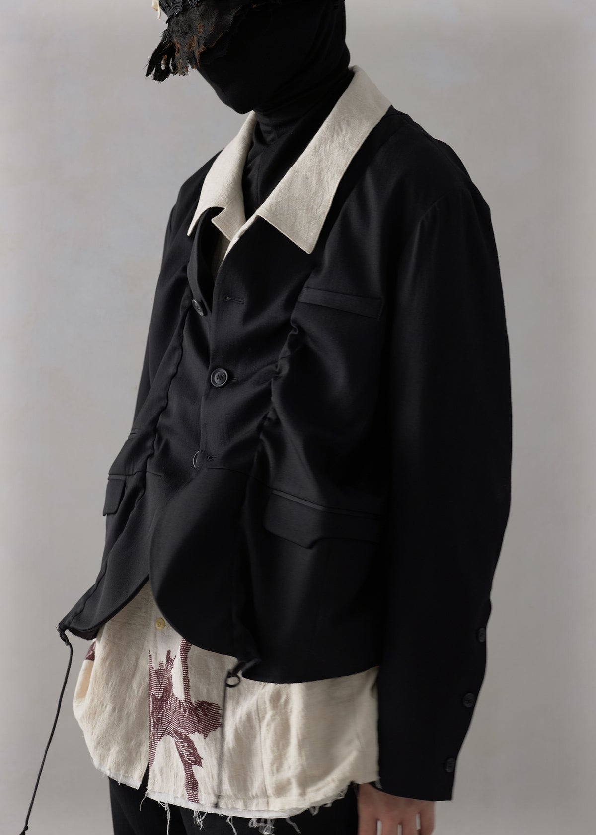 22FW｜Drawstring Bondage Strap Blazer