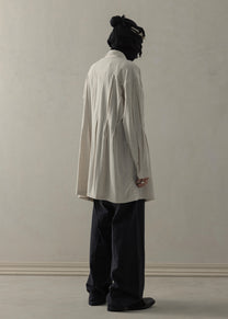 24SS｜ Pleated Long Shirt (Beige)